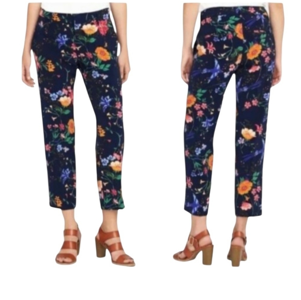 Women's Old Navy Harper Mid Rise Floral Print Pants Sz 6